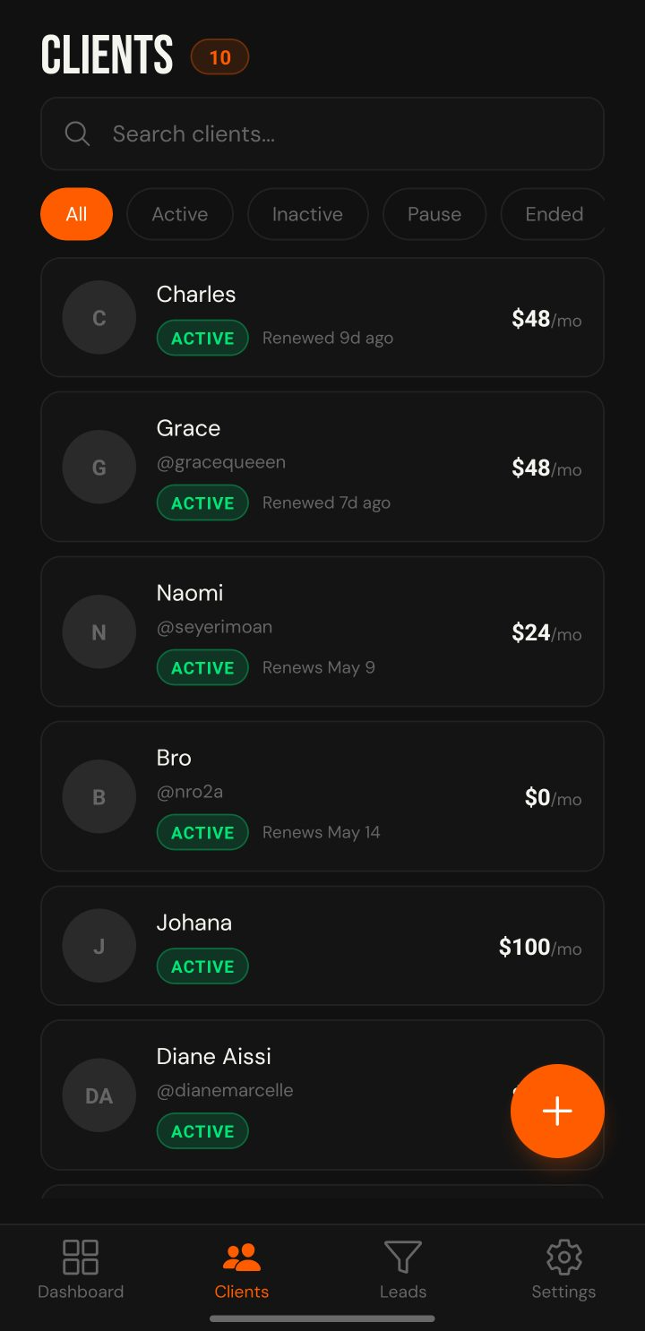 Senarx clients list